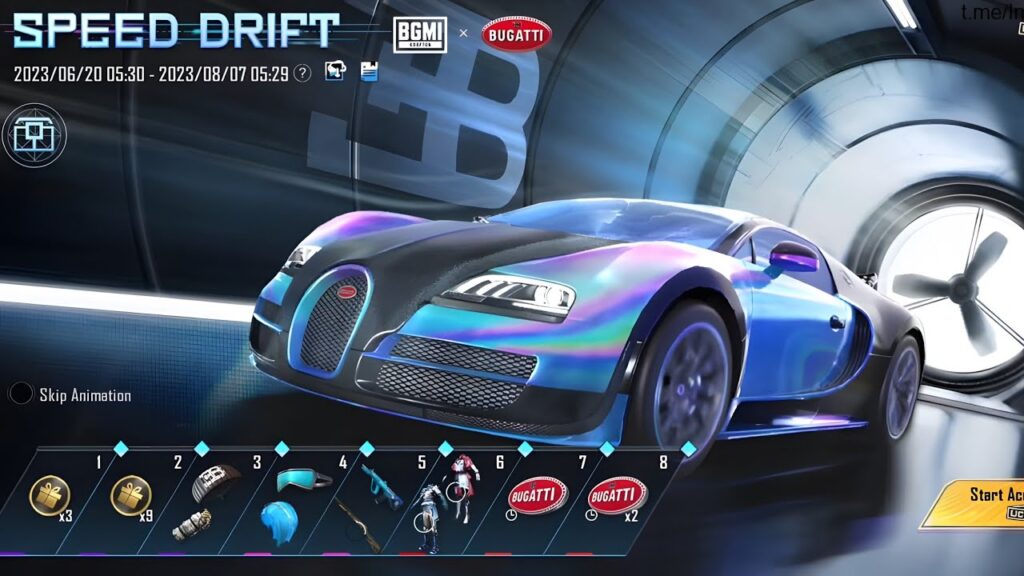 BGMI x Bugatti Collaboration cars